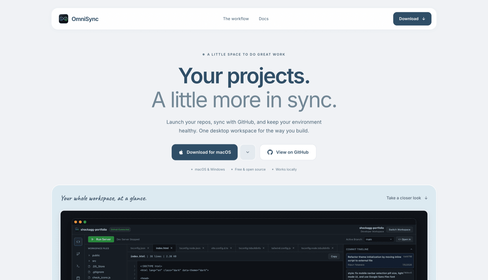OmniSync Website website preview